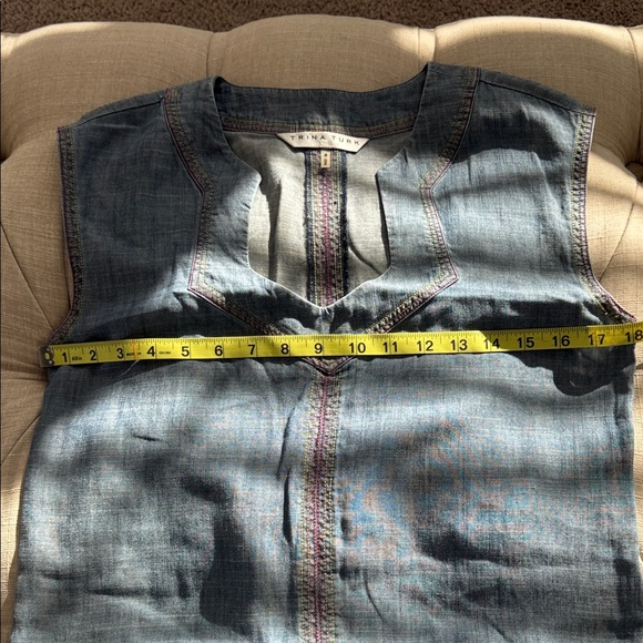 Trina Turk Blue Denim Midi Dress - Picture 6 of 7